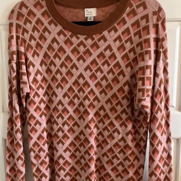 Women's A New Day  Geometric Patterned Sweater (M) - Picture 1 of 2